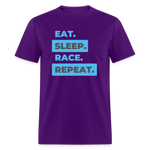 Eat Sleep Race | FSR Merch | Adult T-Shirt - purple