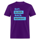 Eat Sleep Race | FSR Merch | Adult T-Shirt - purple