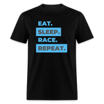 Eat Sleep Race | FSR Merch | Adult T-Shirt - black