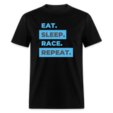 Eat Sleep Race | FSR Merch | Adult T-Shirt - black