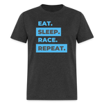 Eat Sleep Race | FSR Merch | Adult T-Shirt - heather black