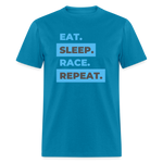 Eat Sleep Race | FSR Merch | Adult T-Shirt - turquoise