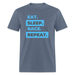 Eat Sleep Race | FSR Merch | Adult T-Shirt - denim