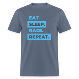 Eat Sleep Race | FSR Merch | Adult T-Shirt - denim