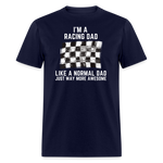 Awesome Racing Dad | FSR Merch | Adult T-Shirt - navy