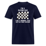 Awesome Racing Dad | FSR Merch | Adult T-Shirt - navy