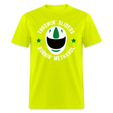 Throwin' Sliders | FSR Merch | Adult T-Shirt - safety green