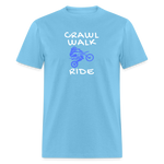 Crawl Walk Ride | FSR Merch | Adult T-Shirt - aquatic blue
