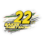 Baker Family Racing | 2023 | Sticker - transparent glossy