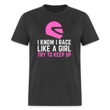 Race Like A Girl | FSR Merch | Adult T-Shirt - heather black