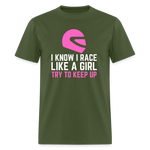 Race Like A Girl | FSR Merch | Adult T-Shirt - military green