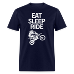 Eat Sleep Ride | FSR Merch | Adult T-Shirt - navy