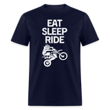 Eat Sleep Ride | FSR Merch | Adult T-Shirt - navy