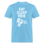 Eat Sleep Ride | FSR Merch | Adult T-Shirt - aquatic blue