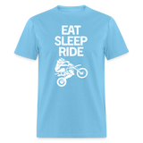 Eat Sleep Ride | FSR Merch | Adult T-Shirt - aquatic blue