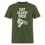 Eat Sleep Ride | FSR Merch | Adult T-Shirt - military green