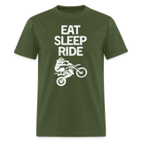 Eat Sleep Ride | FSR Merch | Adult T-Shirt - military green