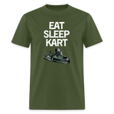 Eat Sleep Kart | FSR Merch | Adult T-Shirt - military green