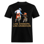 Like Grandpa Like Grandson Dirt Bike | FSR Merch | Adult T-Shirt - black