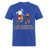 Like Grandpa Like Grandson Dirt Bike | FSR Merch | Adult T-Shirt - royal blue