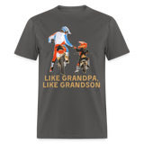 Like Grandpa Like Grandson Dirt Bike | FSR Merch | Adult T-Shirt - charcoal