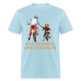 Like Grandpa Like Grandson Dirt Bike | FSR Merch | Adult T-Shirt - powder blue