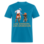 Like Grandpa Like Grandson Dirt Bike | FSR Merch | Adult T-Shirt - turquoise