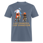 Like Grandpa Like Grandson Dirt Bike | FSR Merch | Adult T-Shirt - denim