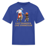 Like Grandpa Like Grandson Dirt Bike | FSR Merch | Youth T-Shirt - royal blue