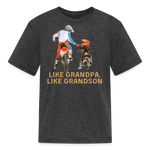 Like Grandpa Like Grandson Dirt Bike | FSR Merch | Youth T-Shirt - heather black