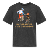 Like Grandpa Like Grandson Dirt Bike | FSR Merch | Youth T-Shirt - heather black