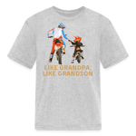 Like Grandpa Like Grandson Dirt Bike | FSR Merch | Youth T-Shirt - heather gray