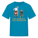 Like Grandpa Like Grandson Dirt Bike | FSR Merch | Youth T-Shirt - turquoise