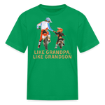 Like Grandpa Like Grandson Dirt Bike | FSR Merch | Youth T-Shirt - kelly green
