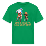Like Grandpa Like Grandson Dirt Bike | FSR Merch | Youth T-Shirt - kelly green