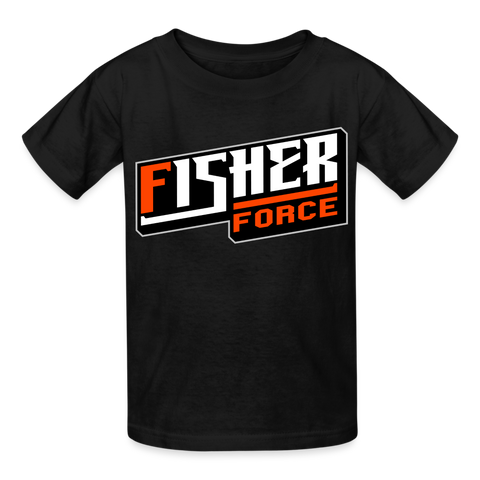 Fisher Force | Orange White | 2023 | Youth T-Shirt - black