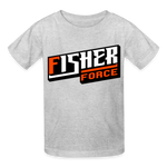 Fisher Force | Orange White | 2023 | Youth T-Shirt - heather gray