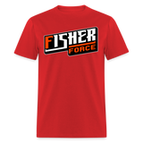 Fisher Force | Orange White | 2023 | Adult T-Shirt - red