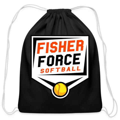 Fisher Force | Softball | 2023 | Cotton Drawstring Bag - black