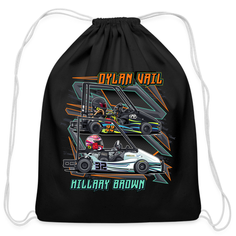 Vail Motorsports | 2023 | Cotton Drawstring Bag - black