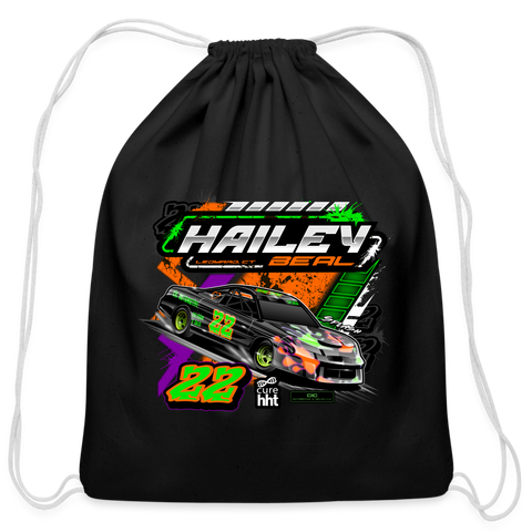 Hailey Beal | 2023 | Cotton Drawstring Bag - black