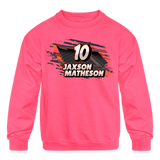 Jaxson Matheson | 2023 | Youth Crewneck | Sweatshirt - neon pink