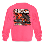 Jaxson Matheson | 2023 | Youth Crewneck | Sweatshirt - neon pink