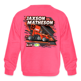 Jaxson Matheson | 2023 | Youth Crewneck | Sweatshirt - neon pink