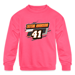 Tatem Johnson | TS | 2023 | Youth Crewneck | Sweatshirt - neon pink