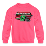 Zacciah Emerson | 2023 | Youth Crewneck Sweatshirt - neon pink