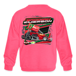 Zacciah Emerson | 2023 | Youth Crewneck Sweatshirt - neon pink