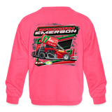 Zacciah Emerson | 2023 | Youth Crewneck Sweatshirt - neon pink