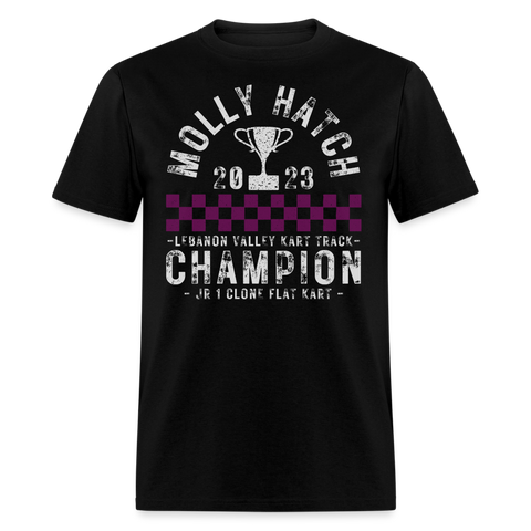 Molly Hatch | 2023 Champ | Double Hatch Racing | Adult T-Shirt - black