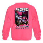 Chase Crowder | 2023 | Youth Crewneck Sweatshirt - neon pink